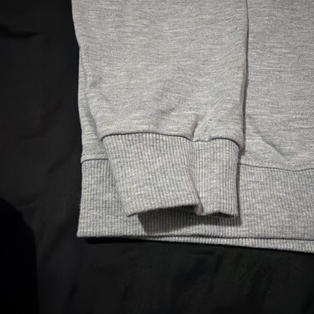Nike x Stussy Sweatshirt Heather Gray Embroidered Logo Crewneck Mens Streetwear - Picture 4 of 6